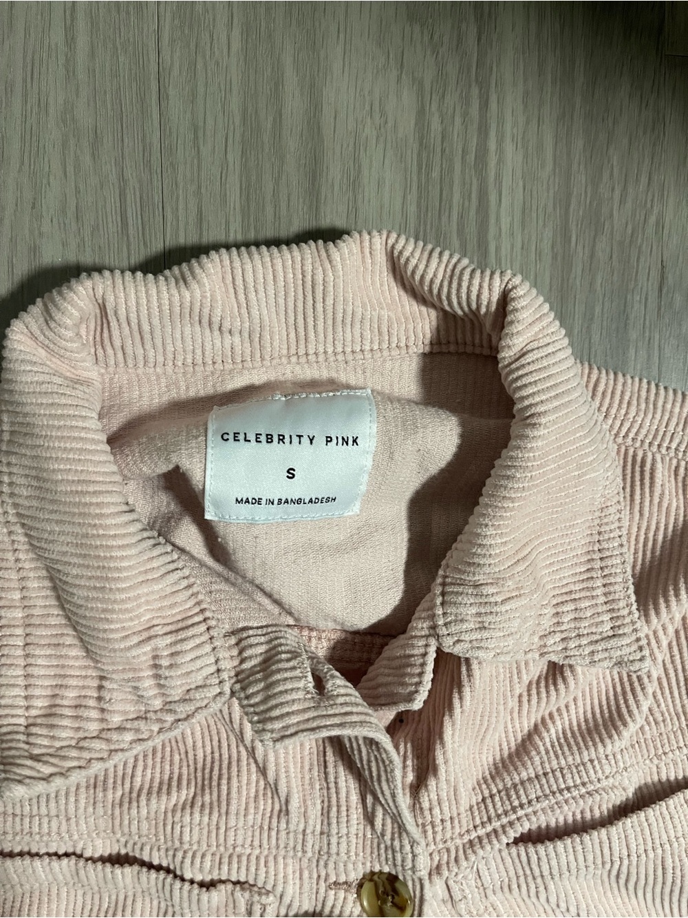 Light Pink Corduroy Jumpsuit - Picture 4 of 6
